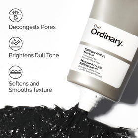 The Ordinary Salicylic Acid 2% Masque application on skin