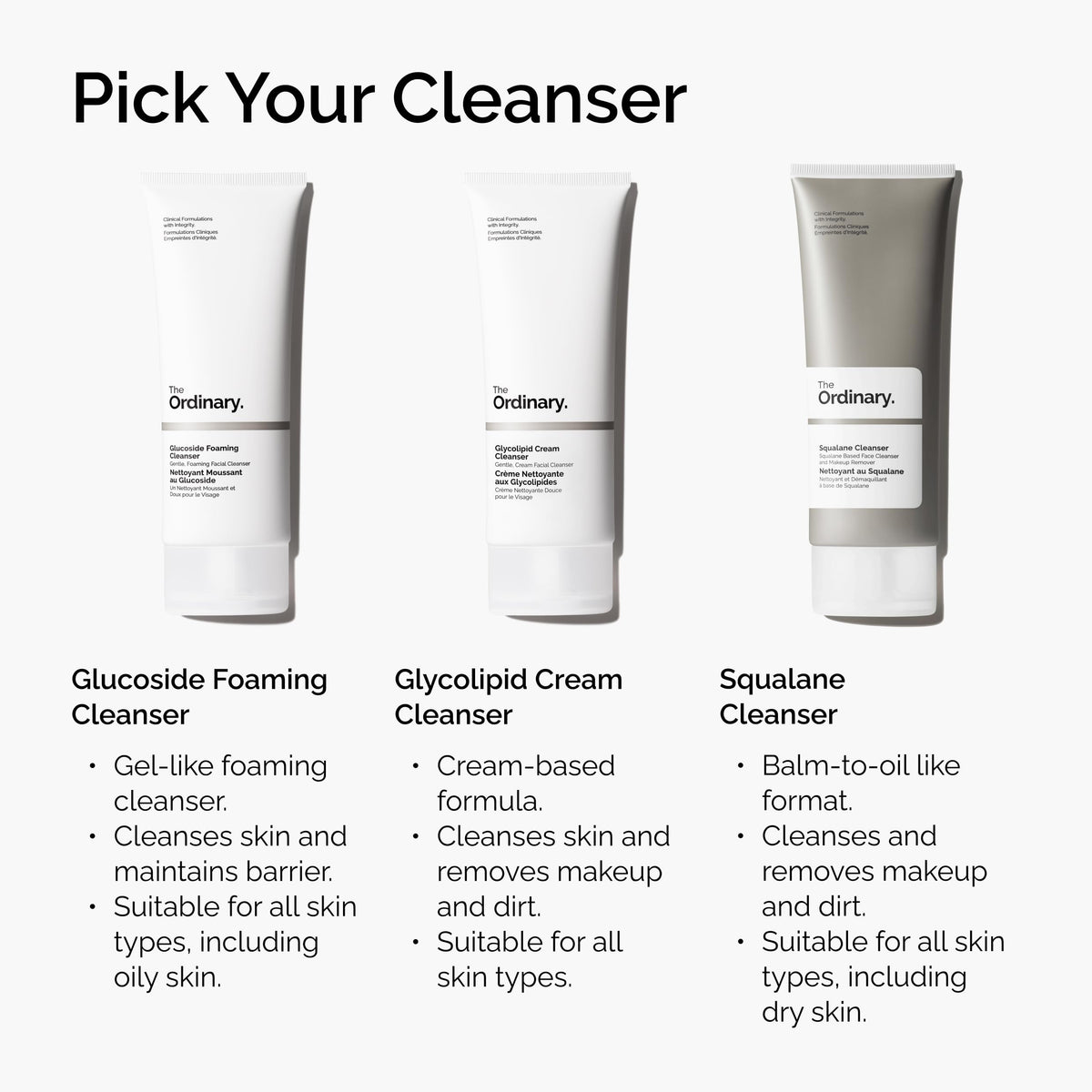 The Ordinary Squalane Cleanser packaging details