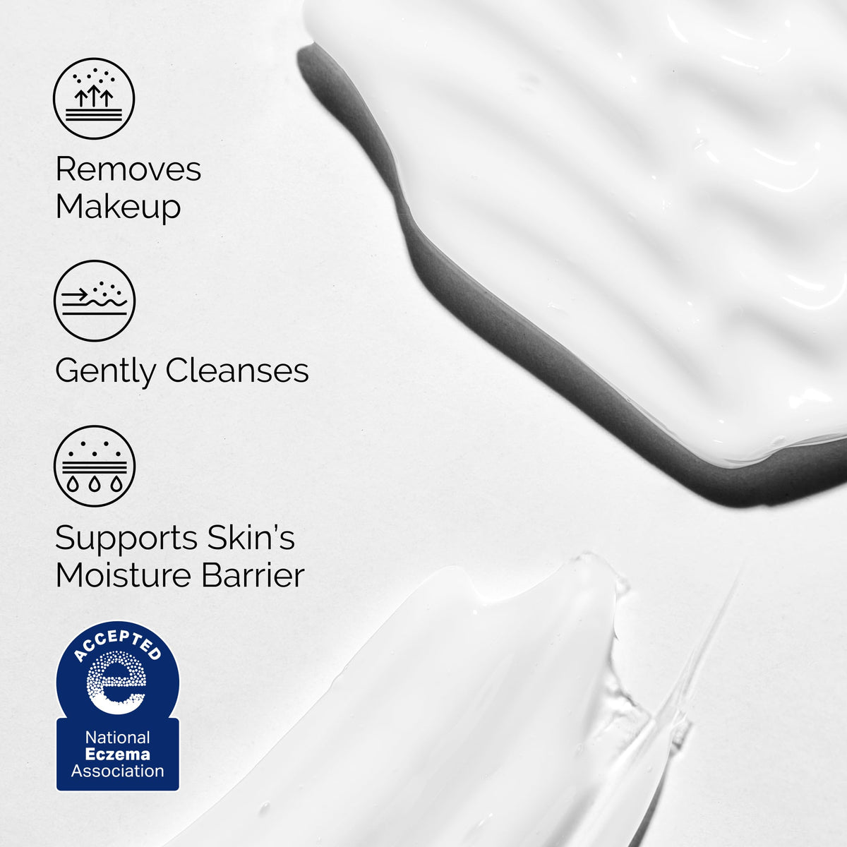 The Ordinary Squalane Cleanser texture on hand