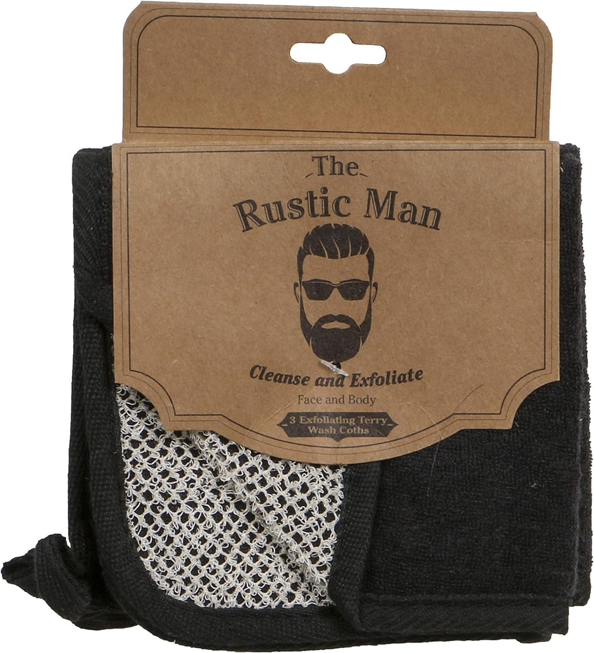 The Rustic Man wash cloths in use during a skincare routine
