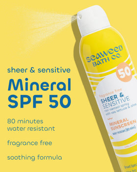 The Seaweed Bath Co. Sheer Mineral SPF 50 Sunscreen Spray back view