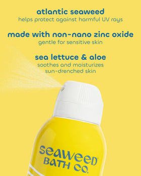 The Seaweed Bath Co. Sheer Mineral SPF 50 Sunscreen Spray lifestyle scene