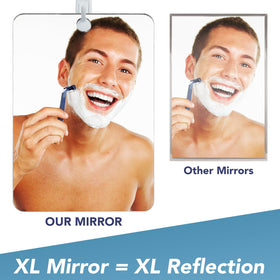 The Shave Well Company X-Large Anti-Fog Shaving Mirror dimensions