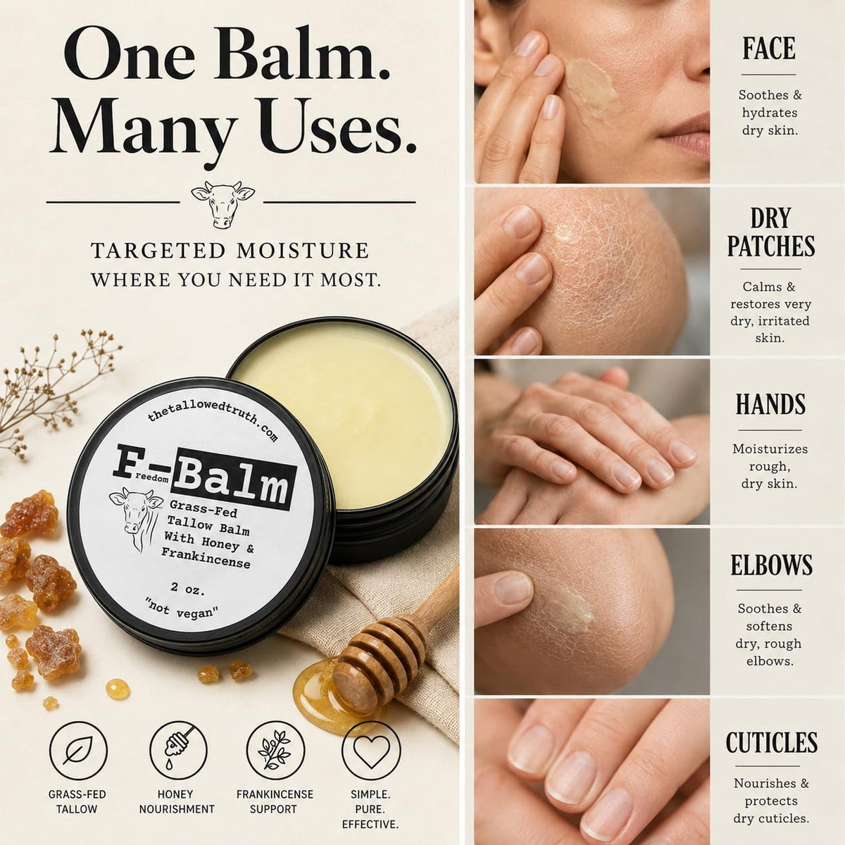 The Tallowed Truth Tallow Balm in lifestyle setting