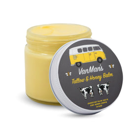 The VanMan Company Tallow and Honey Balm Jumbo 6.3 oz front view