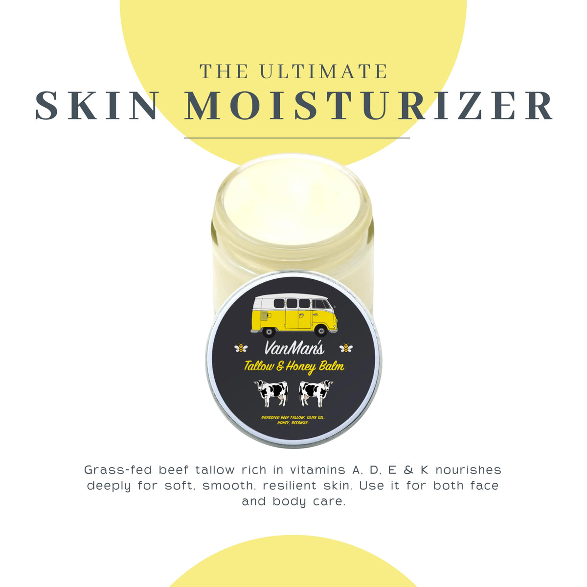 The VanMan Tallow and Honey Balm in a lifestyle setting