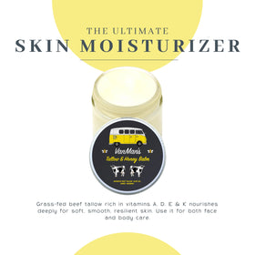 The VanMan Tallow and Honey Balm in a lifestyle setting
