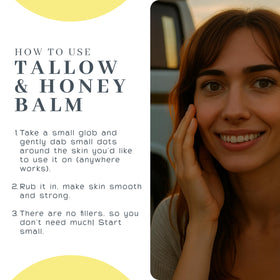 The VanMan Tallow and Honey Balm packaging, 2 oz
