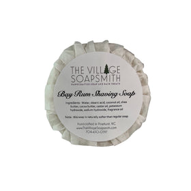 The Village Soapsmith Bay Rum Shaving Soap front view