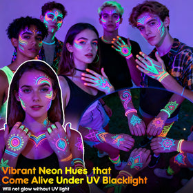 ThEast UV Blacklight Face Paint showing application on skin