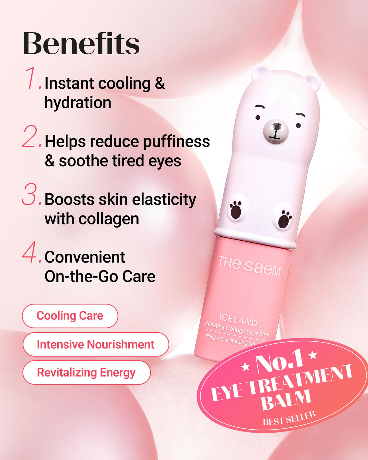 THESAEM Iceland Hydrating Collagen Eye Stick close-up of the balm