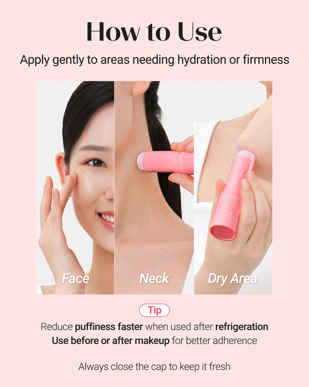 THESAEM Iceland Hydrating Collagen Eye Stick in a lifestyle setting