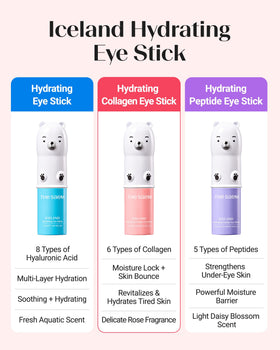 THESAEM Iceland Hydrating Collagen Eye Stick with other skincare products