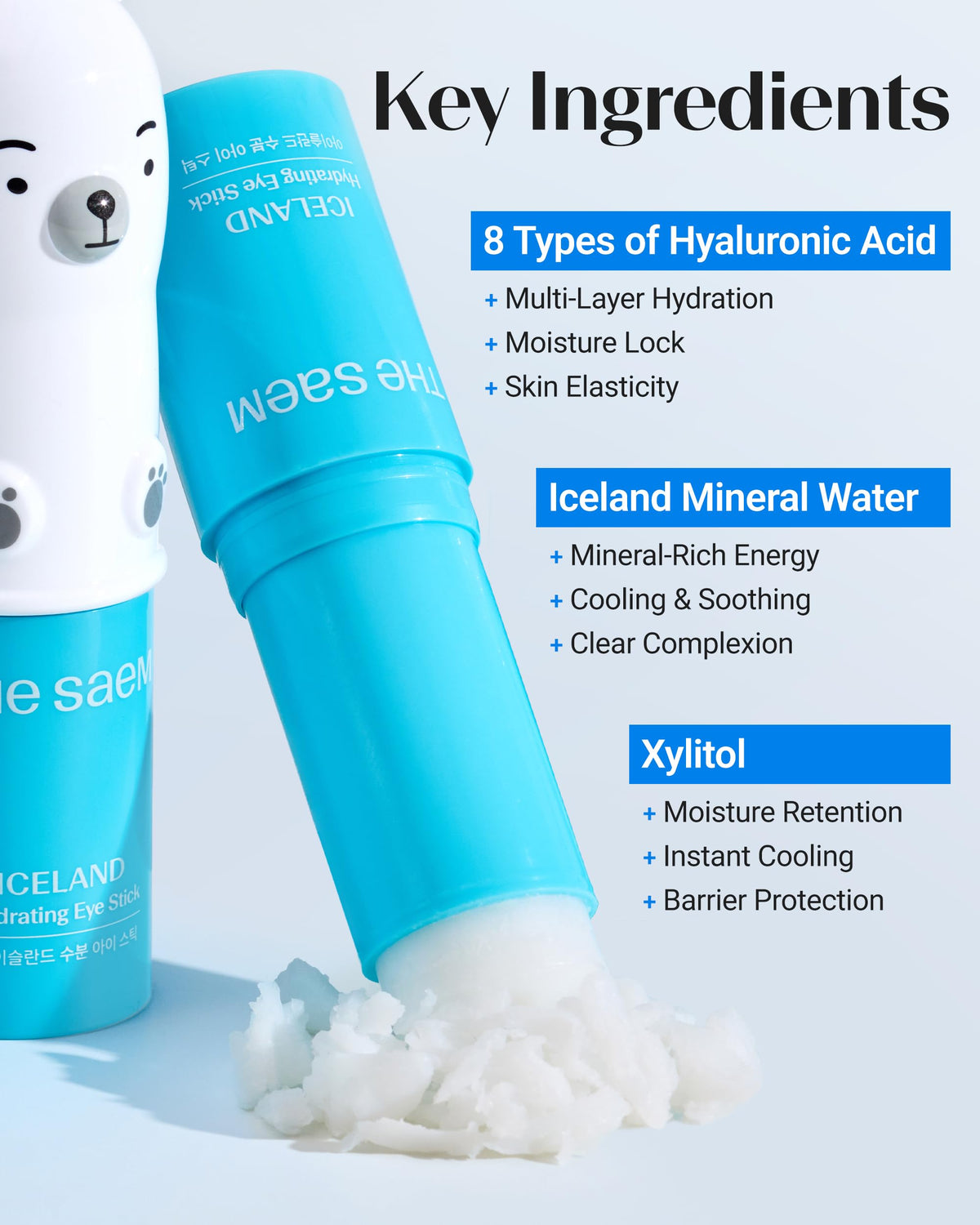 THESAEM Iceland Hydrating Eye Stick in a lifestyle setting