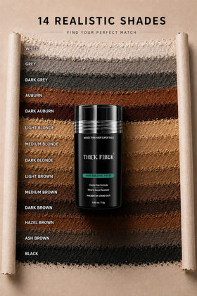Thick Fiber Hair Building Fibers Light Brown with styling tools