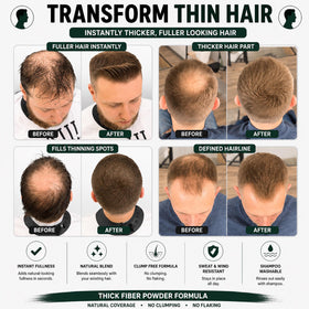 Thick Fiber Hair Fibers Light Brown 56g application on hair