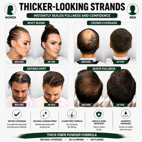 Thick Fiber Hair Fibers showing natural matte finish