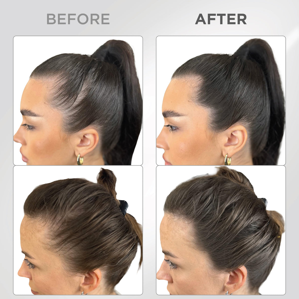 Thick Fiber Root Touch Up Powder application demonstration