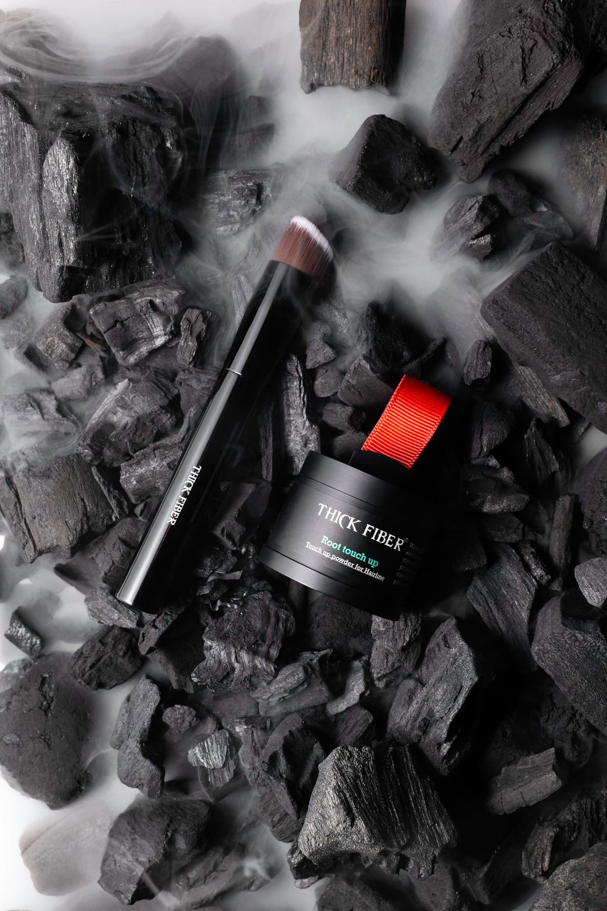 Thick Fiber Root Touch Up Powder brush and puff included