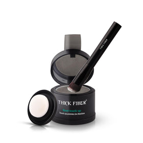 Thick Fiber Root Touch Up Powder grey model front view