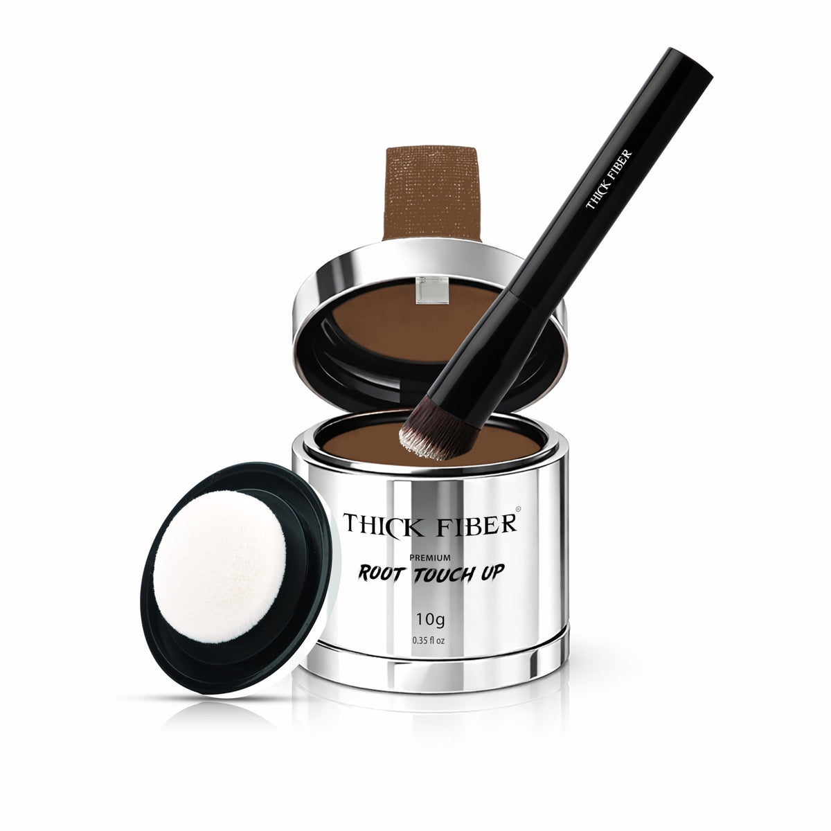 Thick Fiber Root Touch Up Powder Light Brown front view