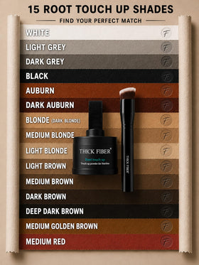 Thick Fiber Root Touch Up Powder showing application results