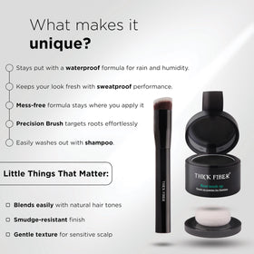 Thick Fiber Root Touch Up Powder showing brush detail
