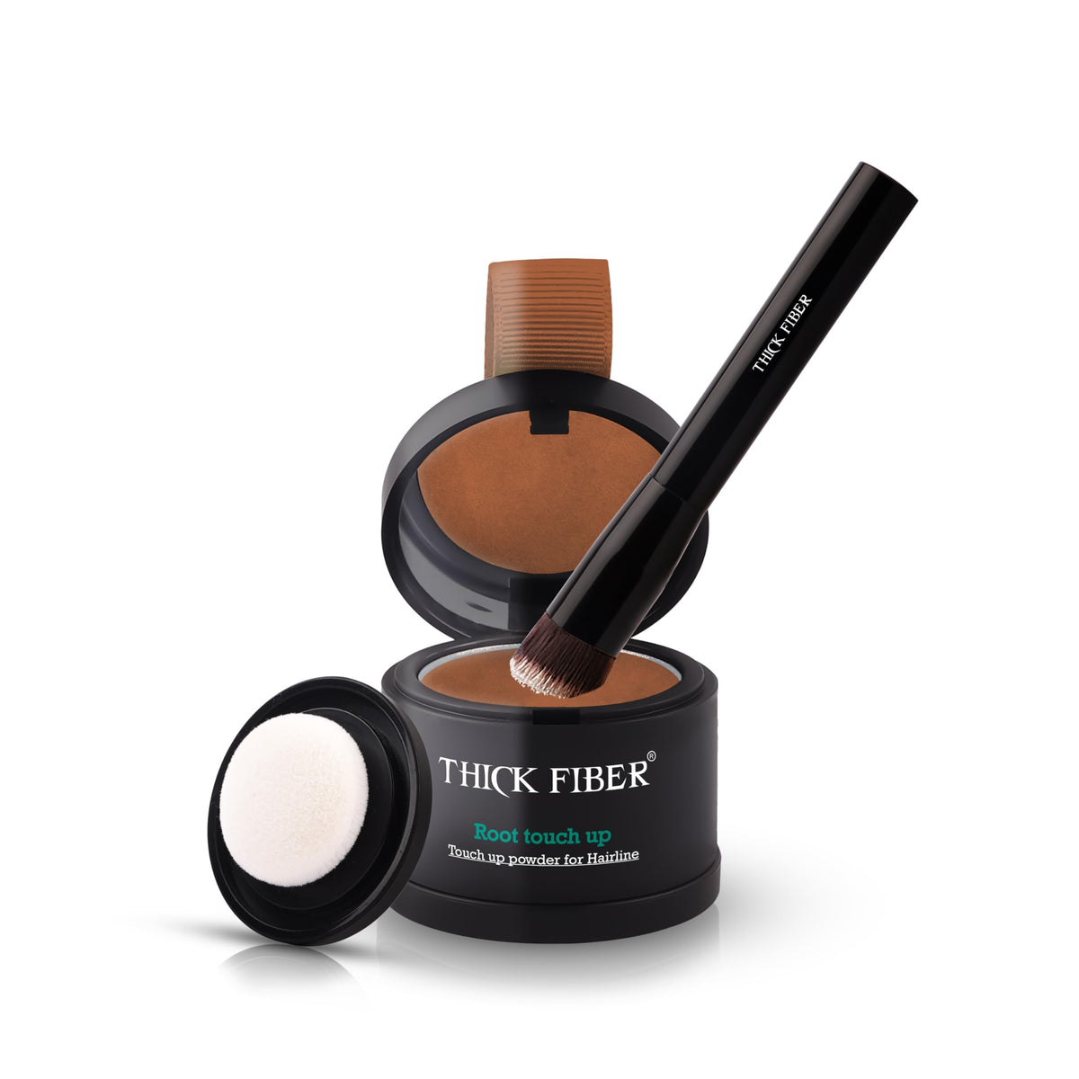 Thick Fiber Root Touch Up Set Medium Golden Brown front view