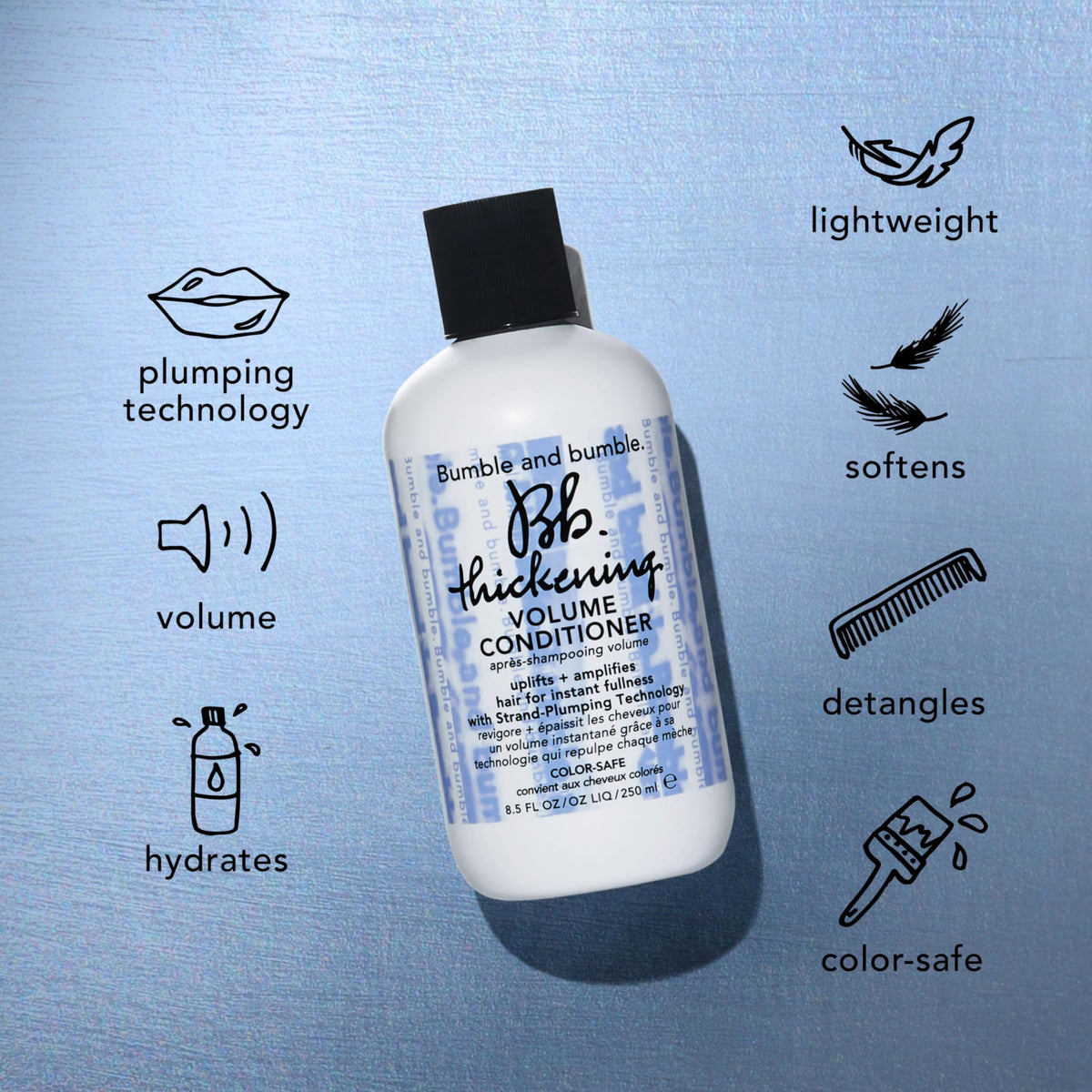Thickening Conditioner from Bumble and bumble. in travel-size bottle