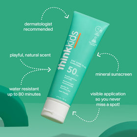 THINK Kids Sunscreen SPF 50+ application on child's skin