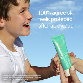 THINK Kids Sunscreen SPF 50+ easy application demonstration