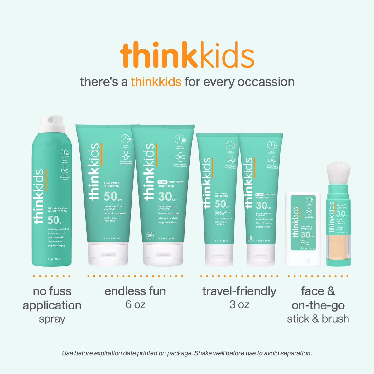 THINK Kids Sunscreen SPF 50+ mineral formula texture