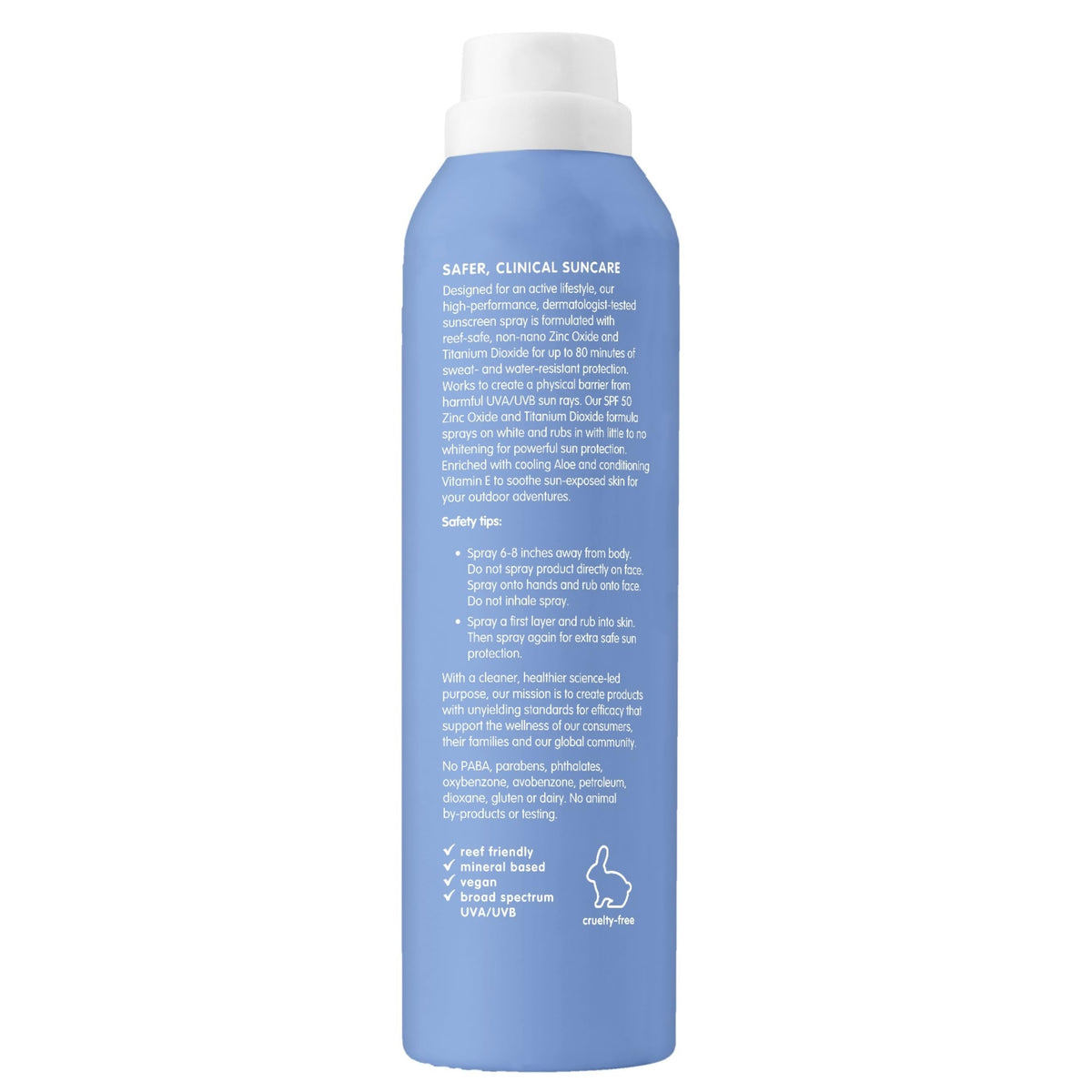 THINK Thinksport Mineral Sunscreen Spray SPF 50+ application on skin
