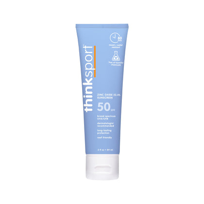 Thinksport Mineral Sunscreen SPF 50+ 3 Fl Oz front view