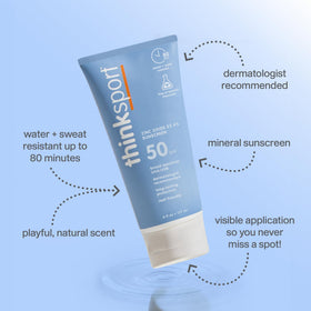 Thinksport Mineral Sunscreen SPF 50+ 6 Fl Oz back view