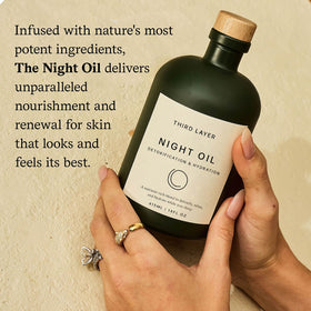 Third Layer Castor Oil Body Oil with a soft towel