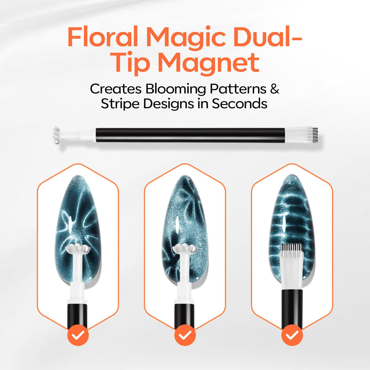 Three different magnetic heads of modelones Cat Eye Magnet