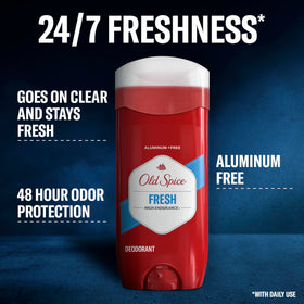 Three-pack of Secret Aluminum Free Deodorant for Men on display