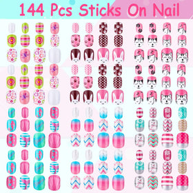 Thrilez 144 pcs kids nails in assorted sizes and colours