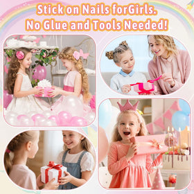 Thrilez kids fake nails in a colorful arrangement