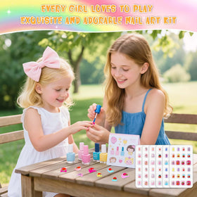 Thrilez Kids Nail Art Set contents overview with all nail pieces