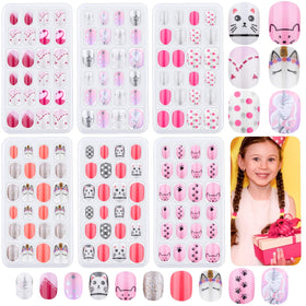 Thrilez Kids Press on Nails 144 pcs assorted designs front view