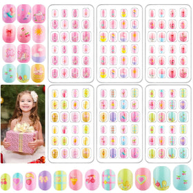 Thrilez Kids Press On Nails kit with 144 pieces in various designs
