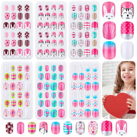 Thrilez Kids Press on Nails Kit with colorful designs