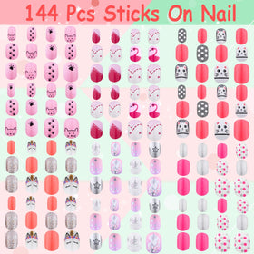 Thrilez Kids Press on Nails packaging showing included designs