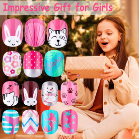 Thrilez press on nails kit open showcasing nail designs