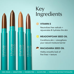 Thrive Causemetics Brilliant Eye Brightener Stick Light Cream with other makeup products
