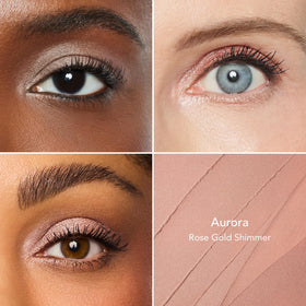 Thrive Causemetics Brilliant Eye Brightener Stick Rose Gold Shimmer swatch on skin