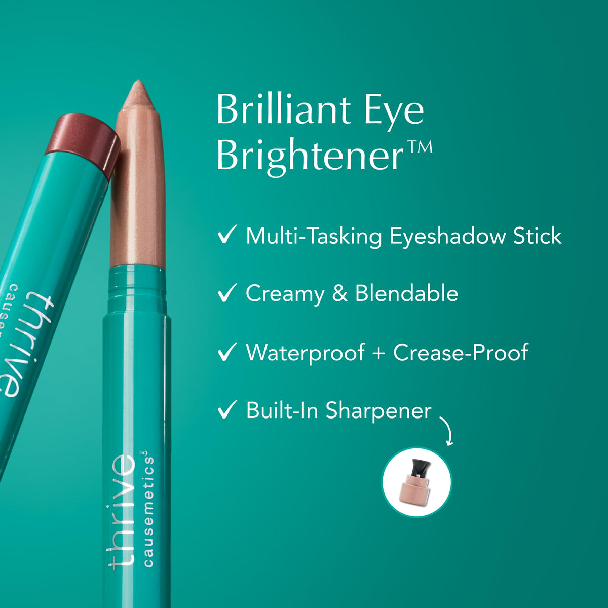Thrive Causemetics Estrella White Pearl Shimmer stick close-up
