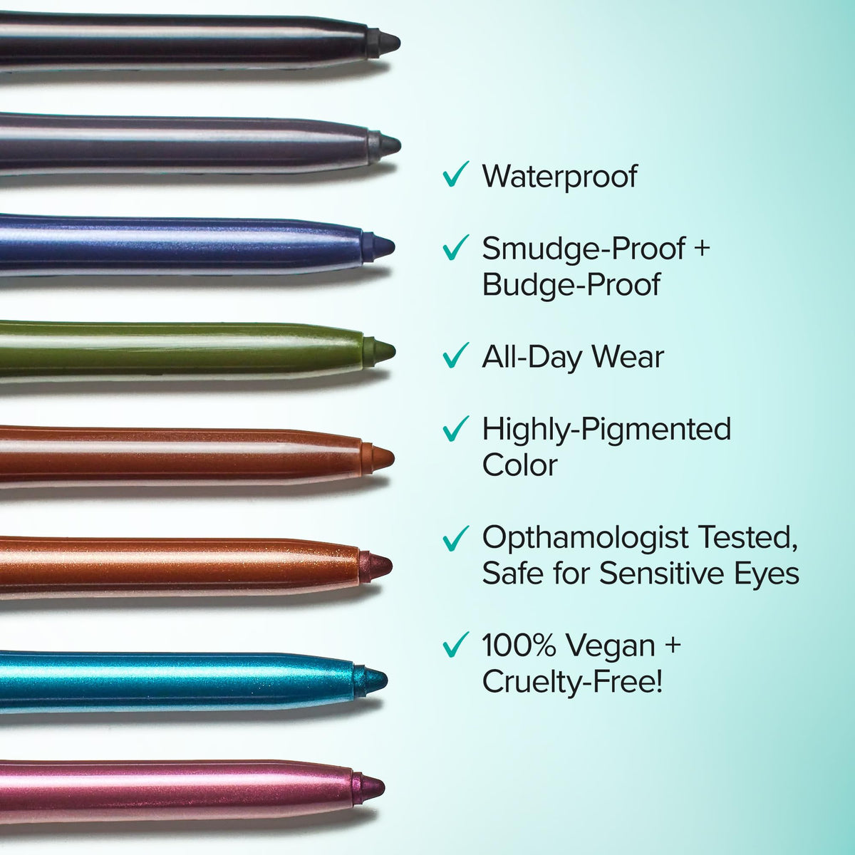 Thrive Causemetics Infinity Waterproof Eyeliner Pencil, Brown Matte close-up of tip